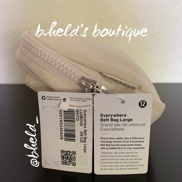 🆕 lululemon Everywhere Belt Bag *Large Version 2L Volume in White Opal New NWT - Picture 2 of 16